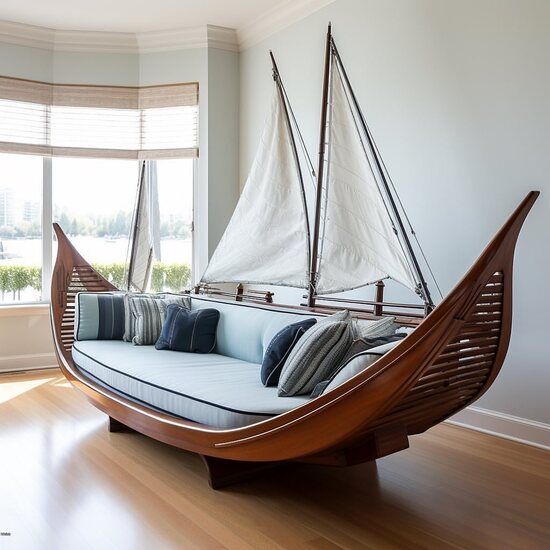 تصاویری زیبا از کاناپه‌های الهام گرفته از قایق و کشتی