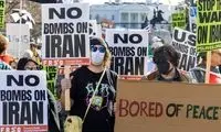مخالفان جنگ علیه ایران در آمریکا تظاهرات کردند