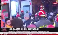 ویدئوی نجات یک زن زنده بعد از یک هفته از زیر آوار