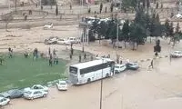 ورودی شیراز-اصفهان به دلیل بارندگی مسدود شد