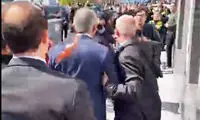 ویدئوی صابرین‌نیوز از حمله به رضا پهلوی در آلمان