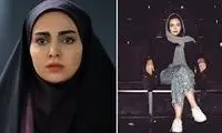 چهره مارال سریال آنام با چادر نماز در حرم امام رضا
