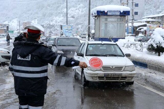 شرایط ورود به جاده چالوس در هوای برفی