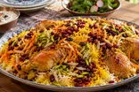 طرز تهیه هفت رنگ پلو با مرغ؛ مجلسی و زعفرانی