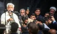 بنر خبرساز در اولین سخنرانی جلیلی بعد از انتخابات