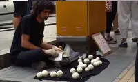بساط عجیب یک دستفروش تهرانی برای گریاندن مردم!