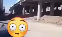 شاهکار مهندسی مقابل یک ساختمان مسکونی!