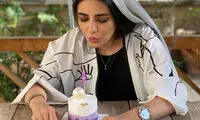 جشن تولد ساده خانم بازیگر در کنار خانواده‌اش
