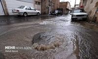  باران، خیابان‌های زنجان را قایق‌رو کرد!