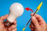 نحوه تعمیر لامپ های LED سوخته با کمک یک خودکار!