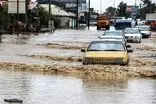 جاری شدن سیلاب در خیابان‌های بجنورد