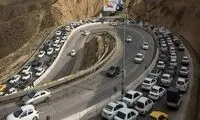 پرترددترین جاده شمالی قفل شد 