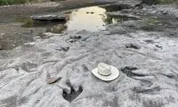 خشکسالی ردپاهای غول‌پیکر را نمایان کرد