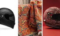 تصویری از زیباترین کلاه کاسکت دنیا با طرح فرش ایرانی