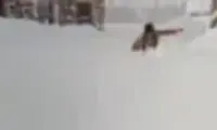 حجم عجیب و سورپرایزکننده برف در این نقطه از ایران