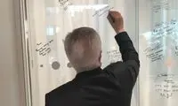 امضای سجادی به روی «دیوار قهرمانان المپیک» 