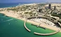 قاب تماشایی از جزیره کیش در دید کابین خلبان