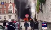 انفجار وحشتناک خودروی پارک شده در گوشه خیابان