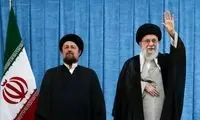 فرزند رهبر شهید انقلاب در آغوش سیدحسن خمینی 