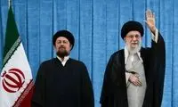 فرزند رهبر شهید انقلاب در آغوش سیدحسن خمینی 