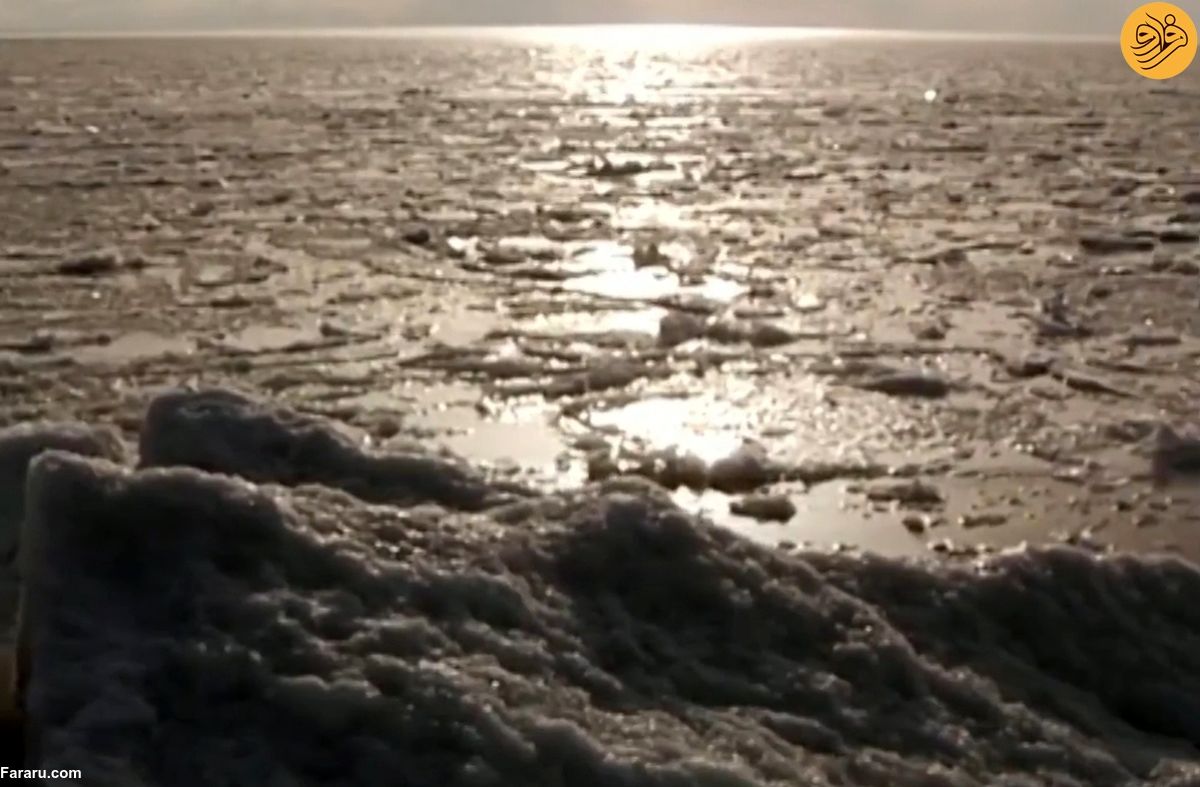  بزرگترین دریاچه قرقیزستان یخ زد