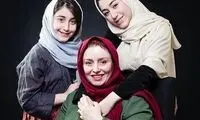 قاب مادر دختری ژاله صامتی در پشت صحنه یک تئاتر