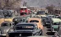 عکسی از ترافیک در تهران، سال ۱۳۳۹