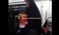 تصویری که یک زن محجبه در مترو نشان داد