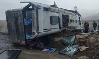 اولین فاجعه‌ی سال؛ واژگونی مرگبار اتوبوس در کرمان