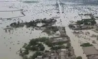 تصاویر هوایی از سیل‌ در سیستان و بلوچستان