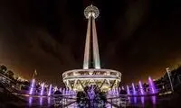 تغییر شمایل برج میلاد بعد از شهادت اسماعیل هنیه 