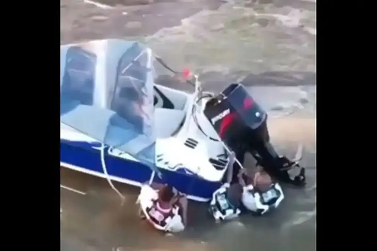 نجات نفس‌گیر چهار مرد از لبه سد ۴۰ متری