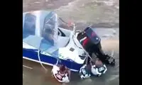 نجات نفس‌گیر چهار مرد از لبه سد ۴۰ متری