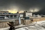 تصاویری از غبار انفجار انبار نفت بر تن تهران
