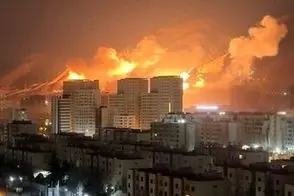 تصویری از گودال ایجاد شده در اتوبان سعیدی تهران