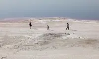 تصاویری هولناک از وضعیت قرمز دریاچه ارومیه