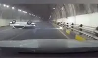 لحظه هولناک واژگونی پژو پارس در شیراز