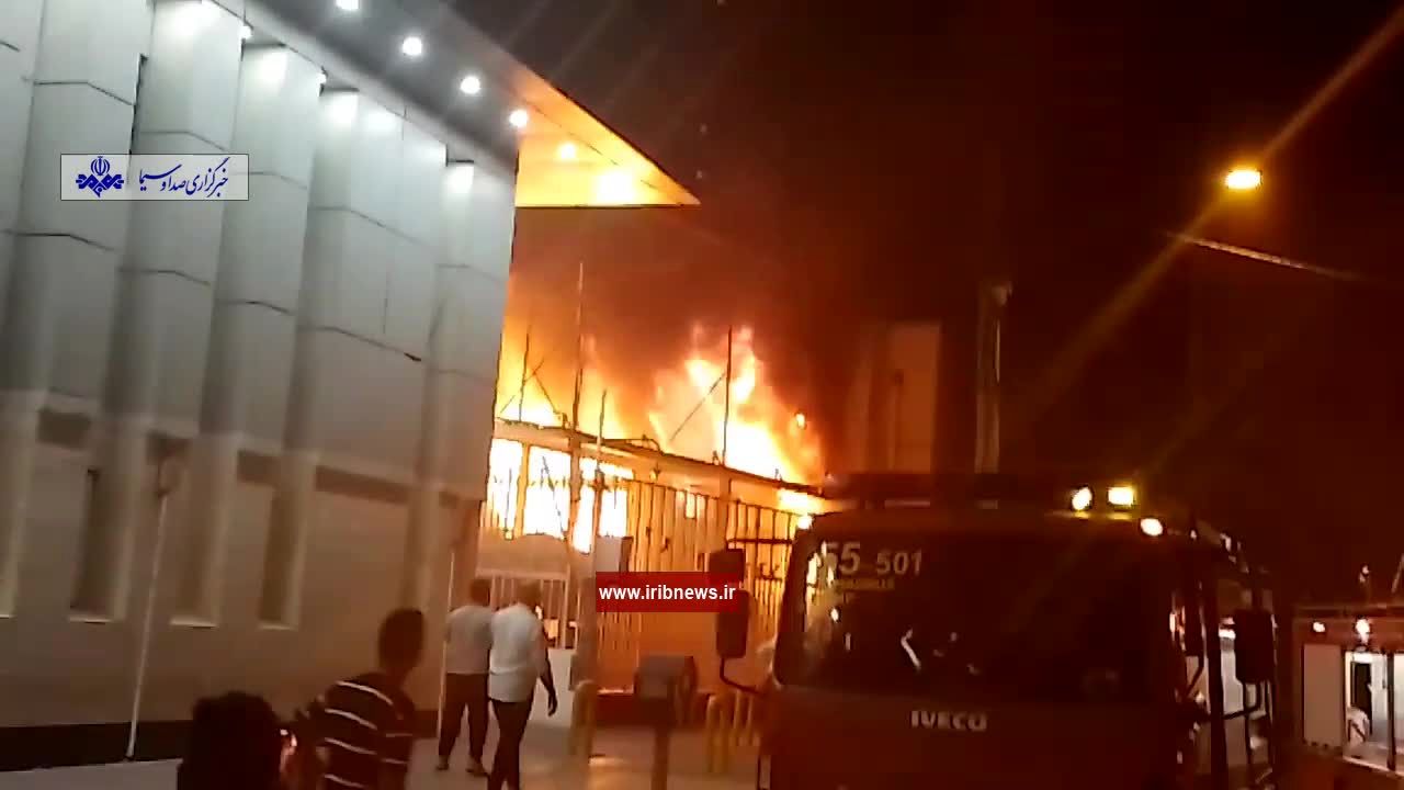 آتش سوزی شدید در یکی از شعبه‌های بانک ملی