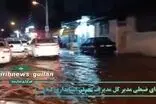 آب‌گرفتگی شدید معابر رشت پس از بارش‌ها
