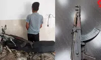 عاقبت مرد کلاشینکف به دست در آبادان 