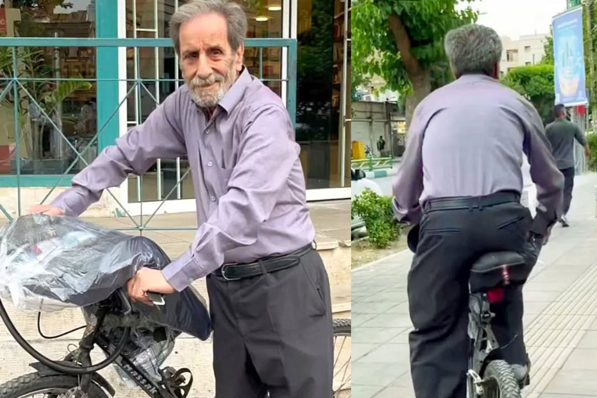 بازیگر پرطرفدار دهه ۷۰ صداوسیما با دوچرخه رفت‌وآمد می‌کند