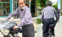 بازیگر پرطرفدار دهه ۷۰ صداوسیما با دوچرخه رفت‌وآمد می‌کند