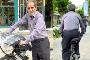 بازیگر پرطرفدار دهه ۷۰ صداوسیما با دوچرخه رفت‌وآمد می‌کند