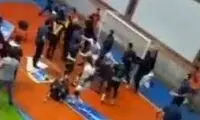 درگیری شدید و بزن بزن در لیگ والیبال