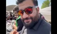 موکب پخش عینک آفتابی برای زائران اربعین
