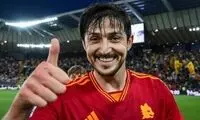 سردار آزمون روی پوستر بازی رم - ناپولی