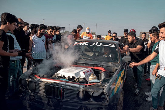 نمایش خیره‌کننده دریفت خودرو‌ها در بغداد
