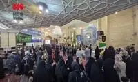 ویدئویی از جمعیت رای‌دهندگان در حسینیه ارشاد