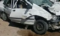 سقوط وحشتناک پراید بر روی ماشین در حال حرکت
