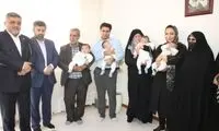 اعطای خانه به چهارقلوهای آذرشهری
